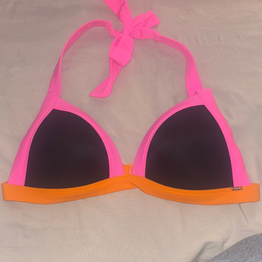 PINK Victoria's Secret Pink and Orange Bikini Top